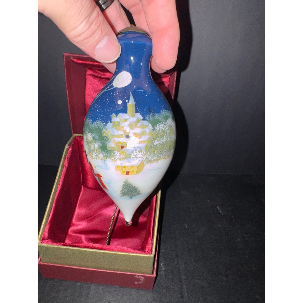 Ne'Qwa Art 2023 All Is Peaceful Ornament Hazel Lincoln Hand Painted Glass